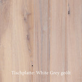 Esstisch | Esstisch | Anna White Grey aus Eiche, lackiert auf Metallbeinen -  von LIVING online kaufen bei LIVINGforme.